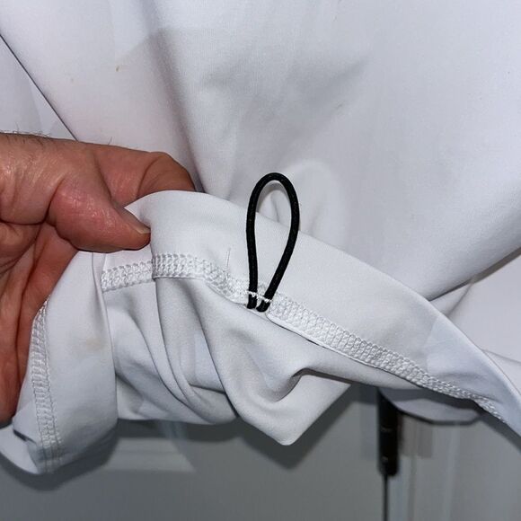 White Rashie Rashguard Volcom Hawaii stretch surfing stretch beach T shirt 🌊 L - Picture 3 of 5